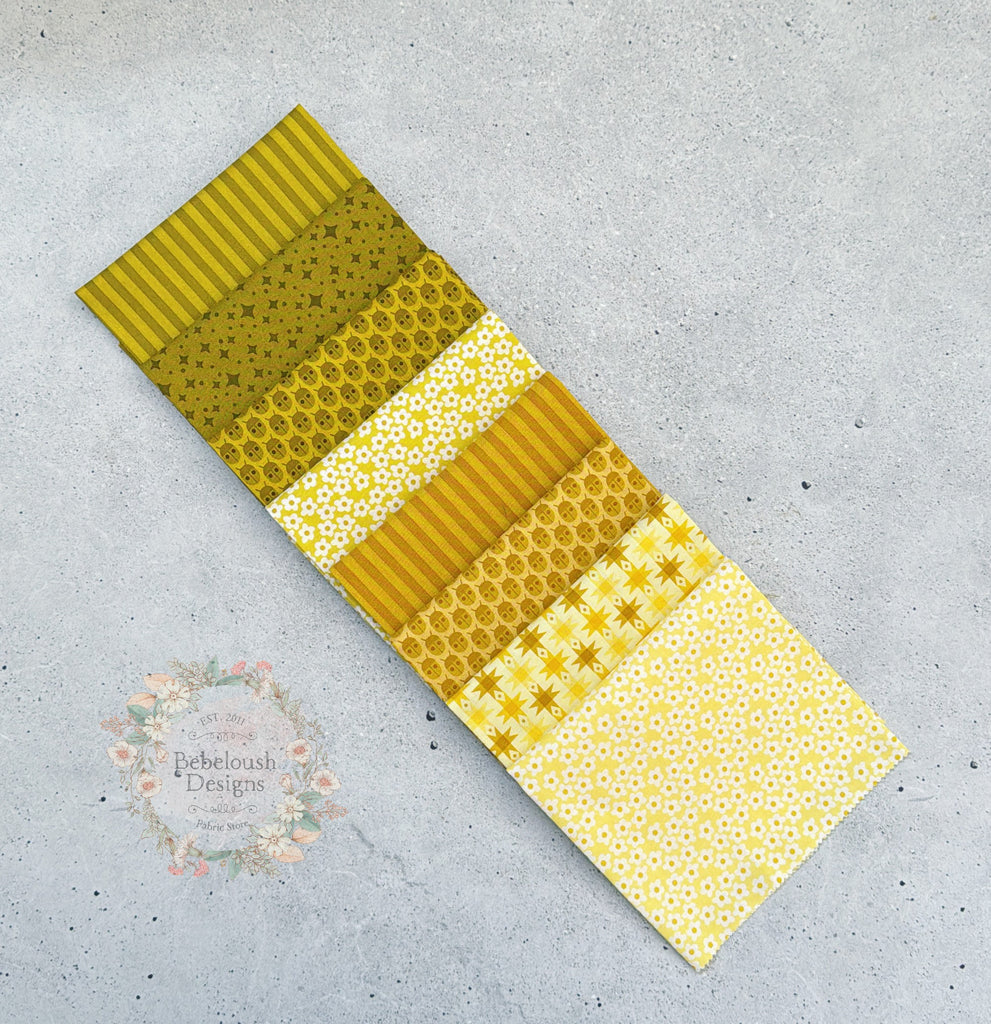 {Pre-Order November} Moda Elizabeth Hartman Popcorn Fat Quarter Bundle x 8 Pieces Citrine