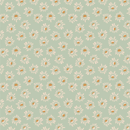 {Pre-Order March/April} Art Gallery Fabrics Slow Summer Susans Pistachio