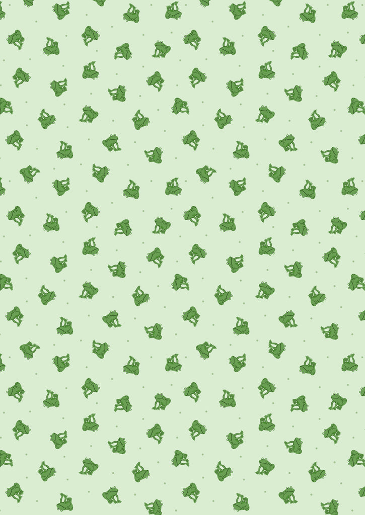 {New Arrival} Lewis & Irene Fabrics Small Things Country Garden Green Frogs