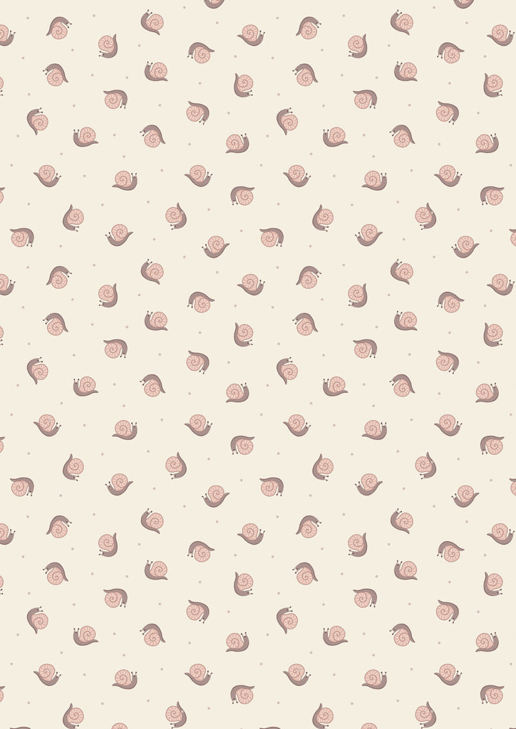 {New Arrival} Lewis & Irene Fabrics Small Things Country Garden Cream Snails