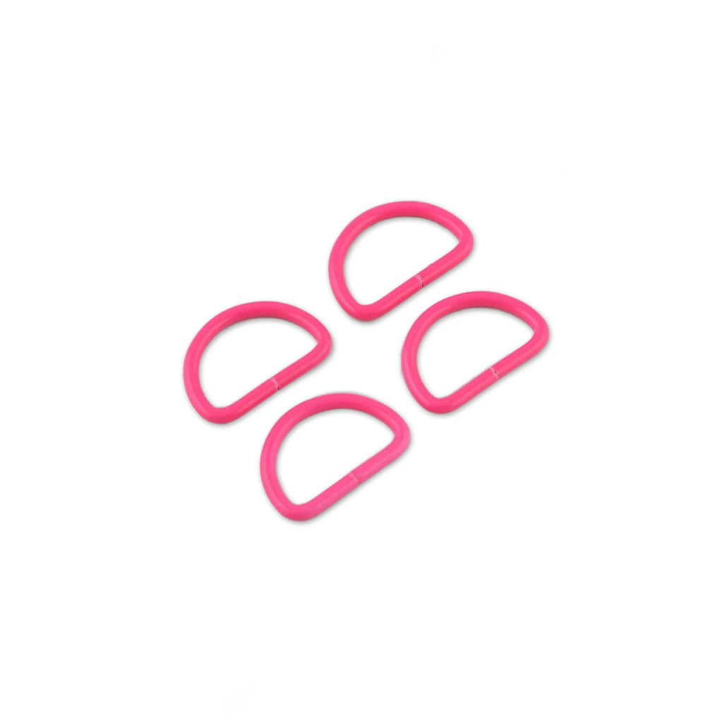 {Pre-Order December} Sallie Tomato X Tula Pink - 1in D-Rings x 4 Neon Pink