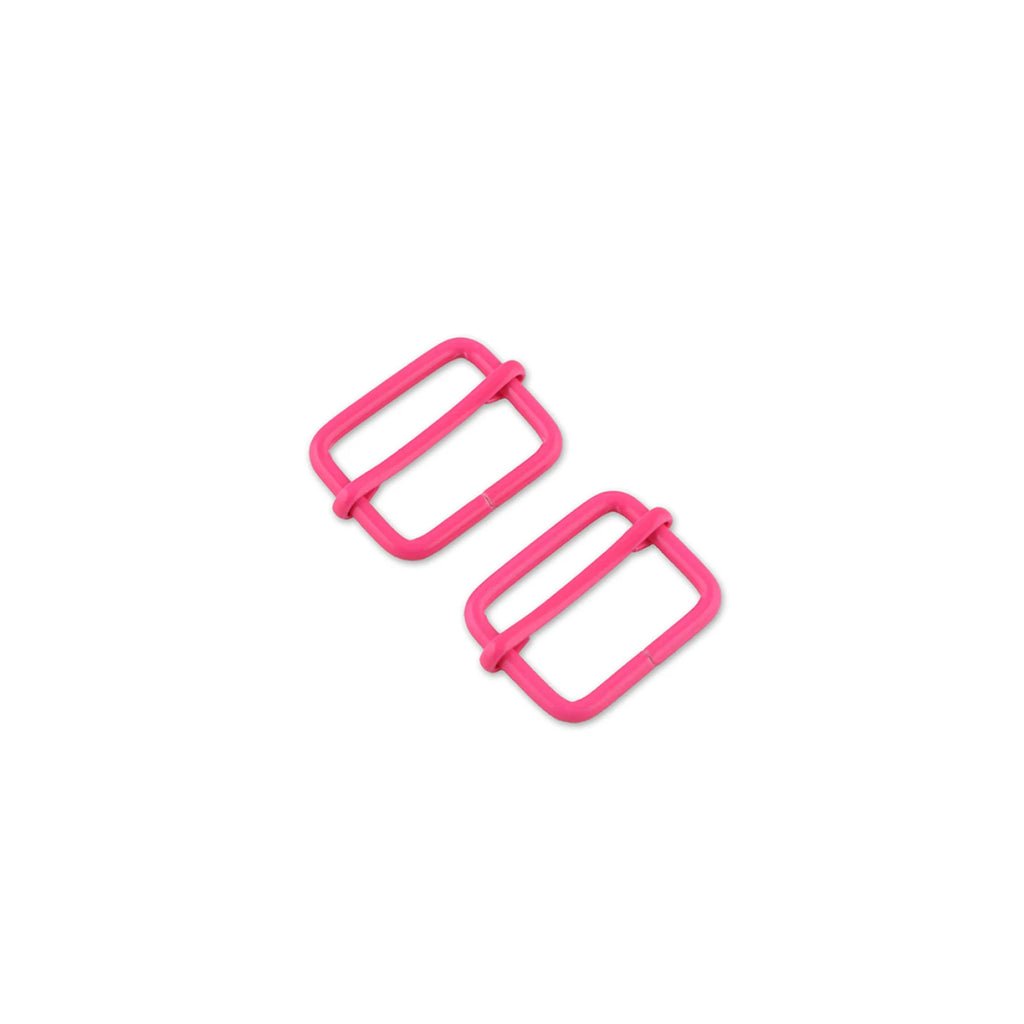 {Pre-Order December} Sallie Tomato X Tula Pink 1in Slider Buckles x 2 Pcs Neon Pink