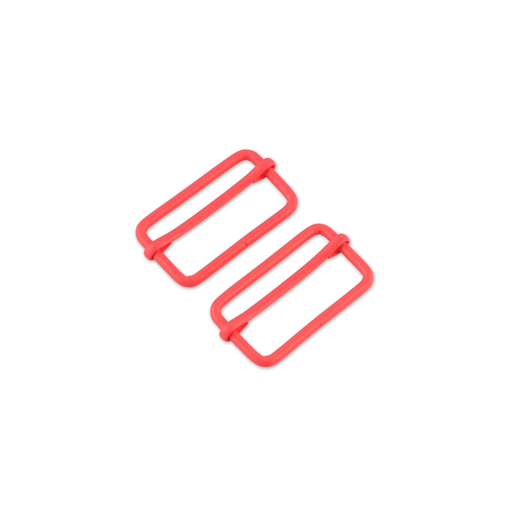 {Pre-Order December} Sallie Tomato X Tula Pink 1-1/2in Slider Buckles x 2 Coral