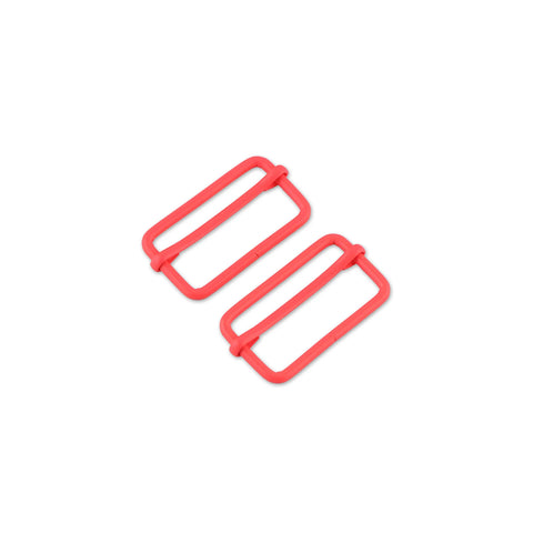 {Pre-Order December} Sallie Tomato X Tula Pink 1-1/2in Slider Buckles x 2 Coral