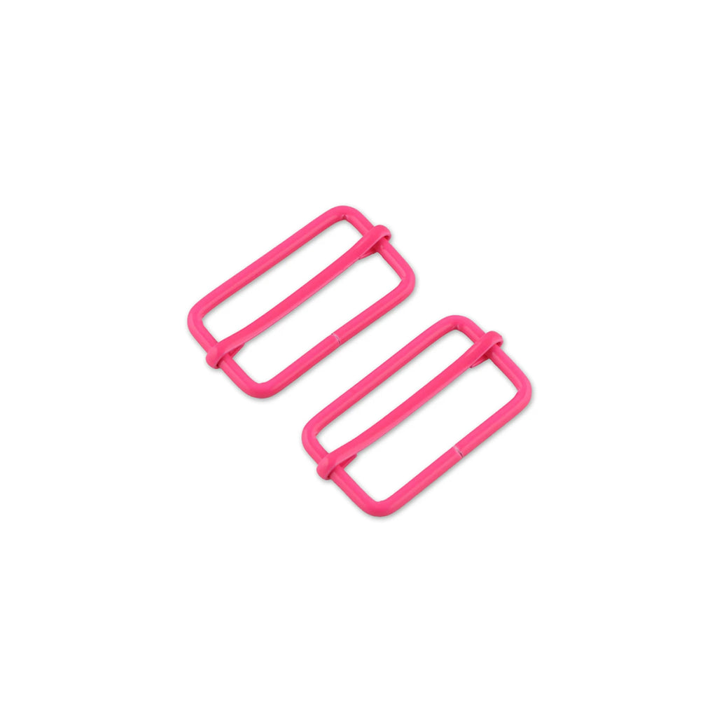 {Pre-Order December} Sallie Tomato X Tula Pink 1-1/2in Slider Buckles x 2 Neon Pink