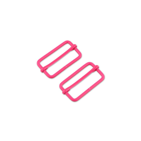 {Pre-Order December} Sallie Tomato X Tula Pink 1-1/2in Slider Buckles x 2 Neon Pink