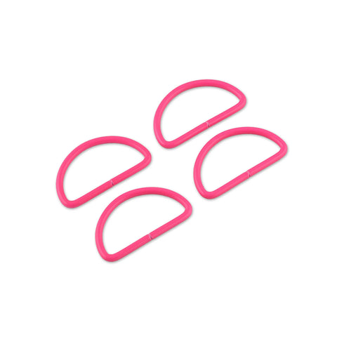 {Pre-Order December} Sallie Tomato X Tula Pink  1-1/2in D-Rings x 4 Neon Pink