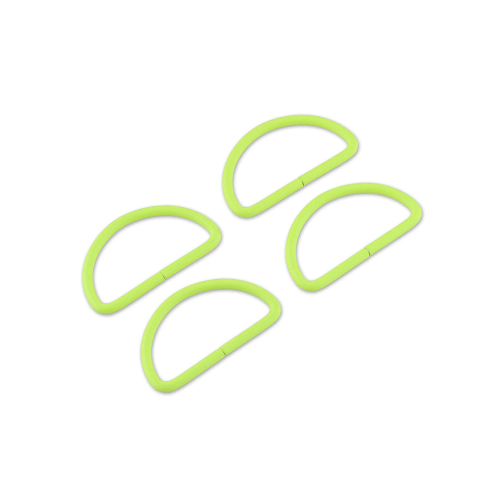 {Pre-Order December} Sallie Tomato X Tula Pink  1-1/2in D-Rings x 4 Neon Yellow