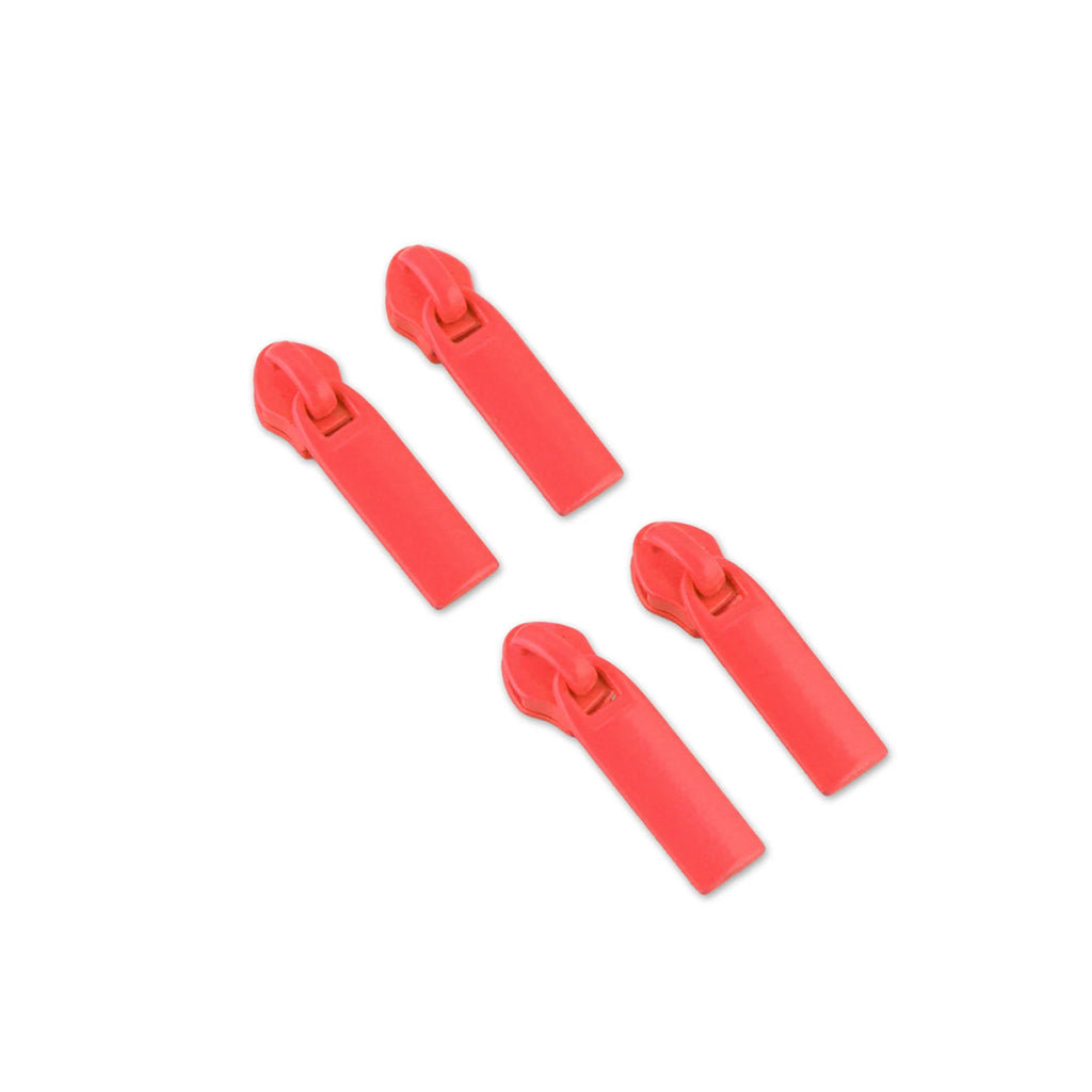 {Pre-Order December} Sallie Tomato X Tula Pink #5 Rectangle Zipper Pulls x 4 Coral