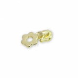 {New Arrival} Sallie Tomato Donut Size # 5 Flower Zipper Pulls Gold x 4 Pieces