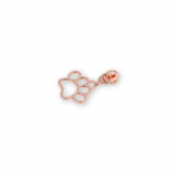 {New Arrival} Sallie Tomato Four Size 5 Paw Print Zipper Pulls Rose Gold