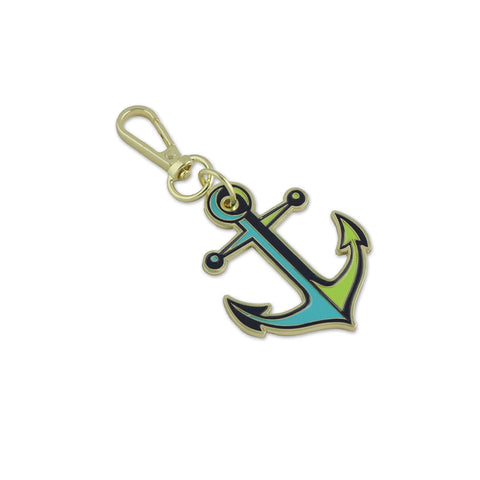 {Pre-Order May} Sallie Tomato X Tula Pink Floral Reef Collection Anchors Aweigh Marine Bag Charm