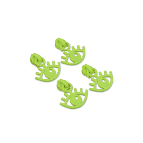 {Pre-Order December} Sallie Tomato X Tula Pink - #5 Visionary Zipper Pulls x 4 Pcs Neon Yellow