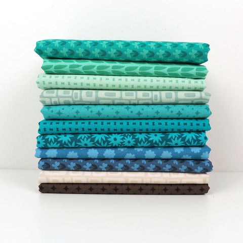 {Pre-Order April/May} Moda Elizabeth Hartman Scenery Quarter Bundle x 11 Pieces Ocean