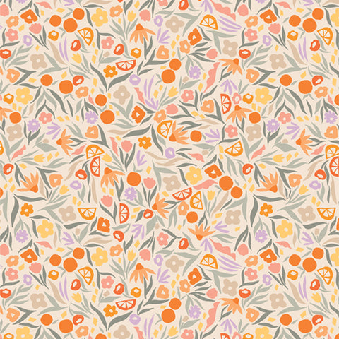 {Pre-Order Late May} Art Gallery Fabrics Tangerine Floral Zest