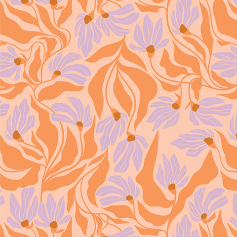 {Pre-Order Late May} Art Gallery Fabrics Tangerine Wind Dance Blaze