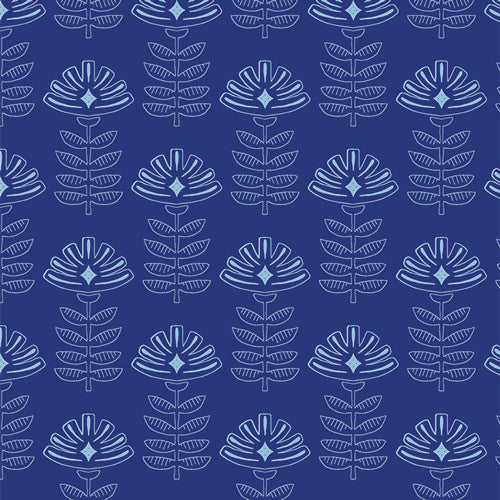 {New Arrival} Art Gallery Fabrics True Blue Etched Blooms Cobalt
