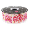 {New Arrival} Tula Pink Floral Reef Renaissance Ribbon Octogarden in Coralline - 1-7/8"