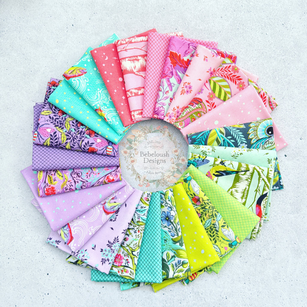 {New Arrival} FreeSpirit Tula Pink Full Moon Forest II & True Colours 2025 Fat Quarter 24pcs Full bundle