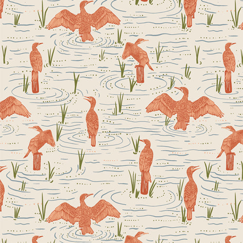 {New Arrival} Art Gallery Fabrics Tomales Bay Bird Watching Lively