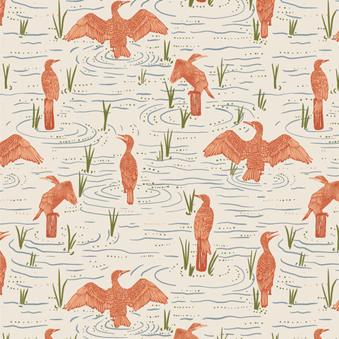 {New Arrival} Art Gallery Fabrics Tomales Bay Bird Watching Lively