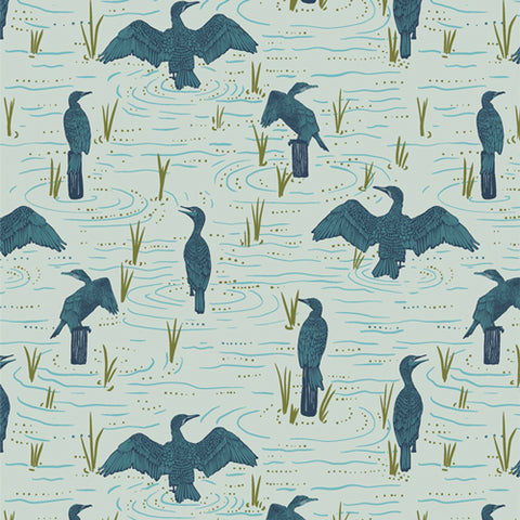 {New Arrival} Art Gallery Fabrics Tomales Bay Meandering Land Bird Watching Serene