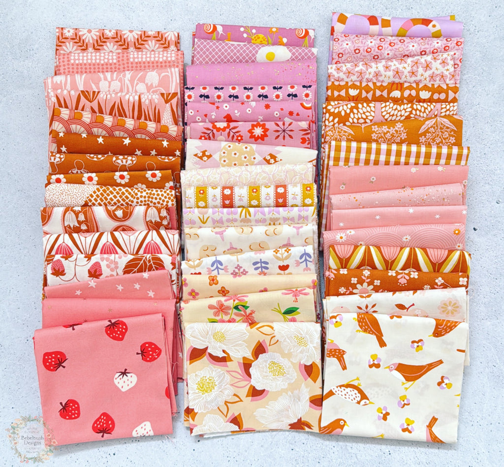 {New Arrival} Moda Ruby Star Society Fat EIGHTH Bundle x 45 Pieces Caramel Sorbet