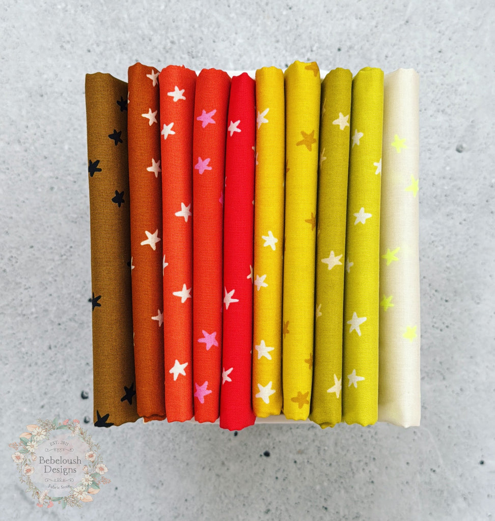 {New Arrival} Moda Ruby Star Society Ultimate Starry Fat Quarter Bundle x 10 Pieces Golden Hour