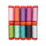 {Pre-Order June} Tula Pink Aurifil Roar 10 Small Spools 50wt Cotton