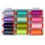 {New Arrival} Tula Pink Aurifil Untamed Neon Collection 12 Large Spools 50wt Cotton
