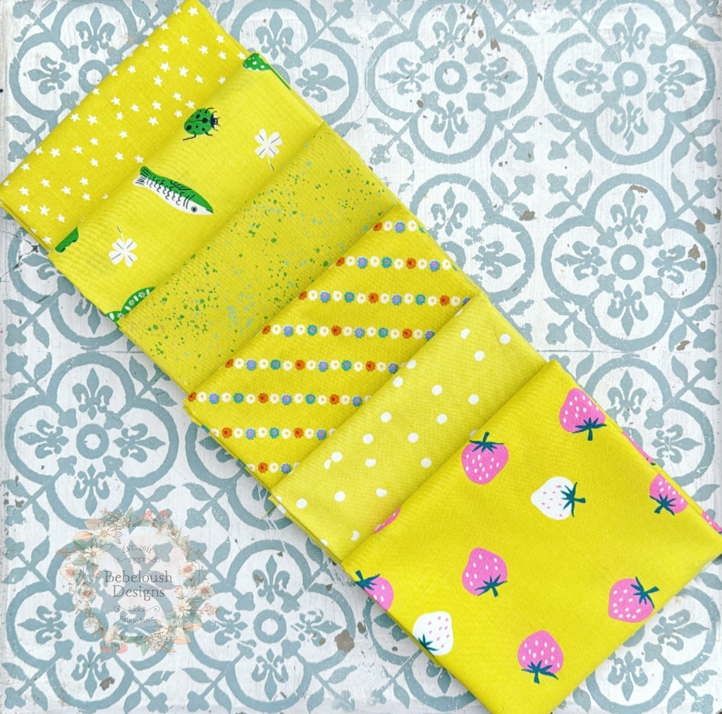 {New Arrival} Moda Ruby Star Society Curated Fat EIGHTH Bundle x 6 Lucky Citron