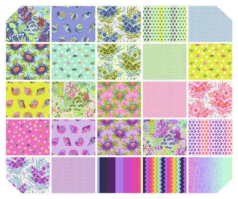 {Pre-Order April} FreeSpirit Tula Pink Floral Reef Half Metre Bundle 25pcs Full bundle