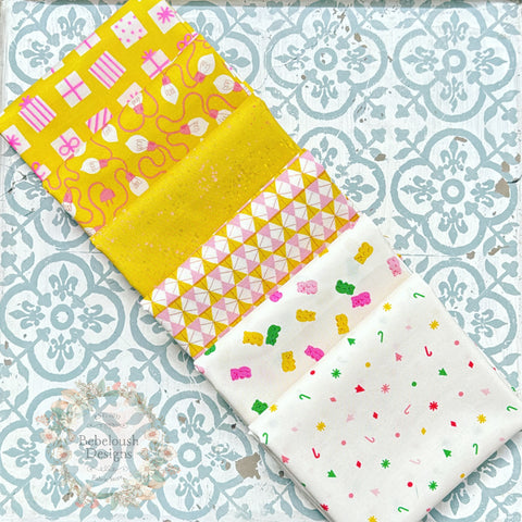 {New Arrival} Moda Ruby Star Society Sampler Curated Fat Quarter Bundle x 6 Christmas Edition Golden Hour
