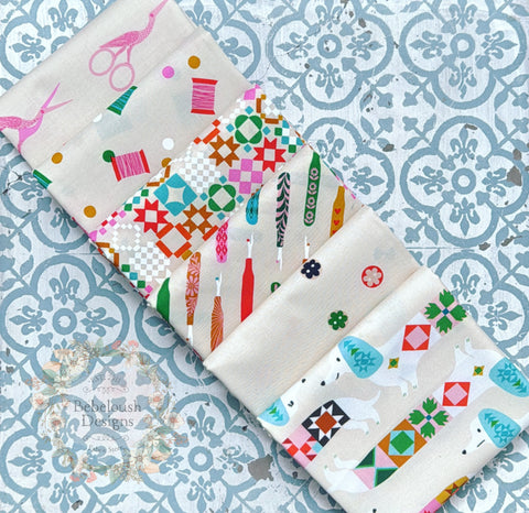 {New Arrival} Moda Ruby Star Society Curated Fat EIGHTH Bundle x 6 Notions Shell