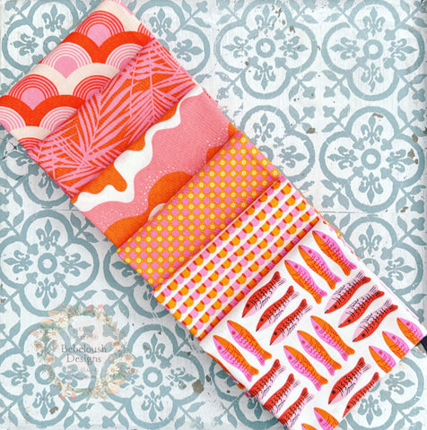 {New Arrival} Moda Ruby Star Society Sampler Curated Fat Quarter Bundle x 6 Sardines Pink
