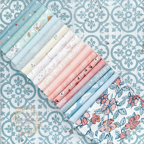 {New Arrival} Art Gallery Fabrics Curated Bundle Fat Quarter Bundle x 18 Pieces Crafted Blooms