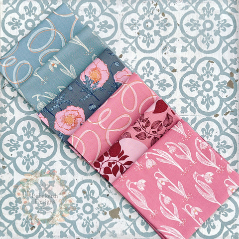 {New Arrival} Moda Ruby Star Society Curated Fat EIGHTH Bundle x 6 Unruly Nature Kiss