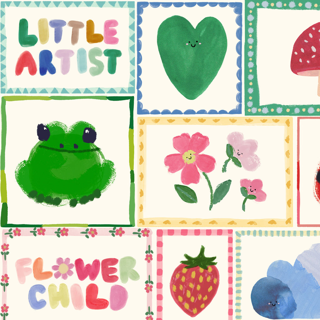 {New Arrival} Lewis & Irene Fabrics Wee Blue Bell Patchwork Collection Patchwork - Rainbow