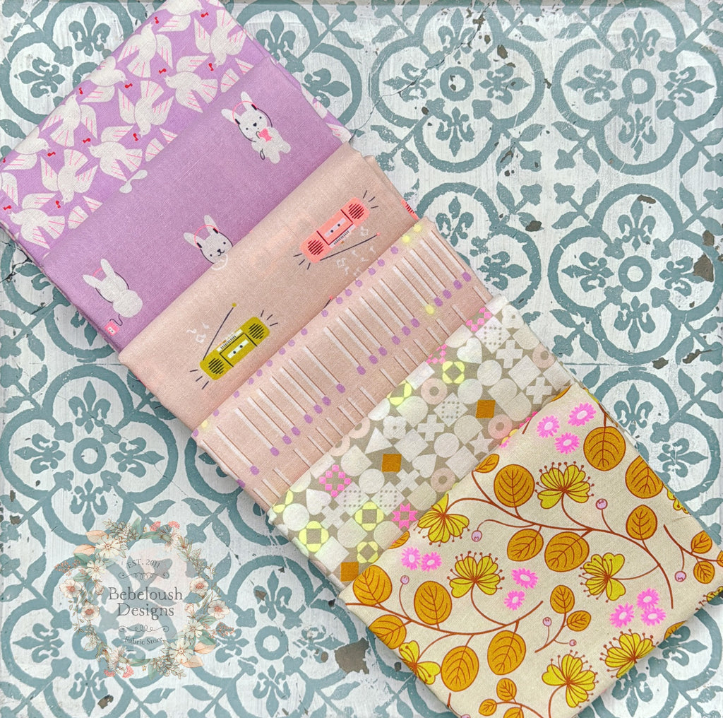 {New Arrival} Moda Ruby Star Society Sampler Lofi LINENS Fat Quarter Bundle x 6 Pieces Parchment