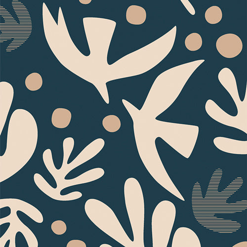 {New Arrival} Art Gallery Fabrics 108 Edition 274cm Evolve Boho Birds Nova