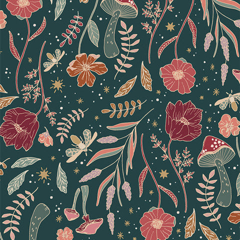 {New Arrival} Art Gallery Fabrics Woodland Keeper Wildwood Nightfall FAT QUARTER