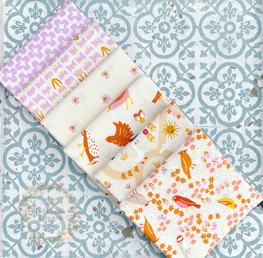 {New Arrival} Moda Ruby Star Society Curated Fat EIGHTH Bundle x 6 Bird Spark Natural