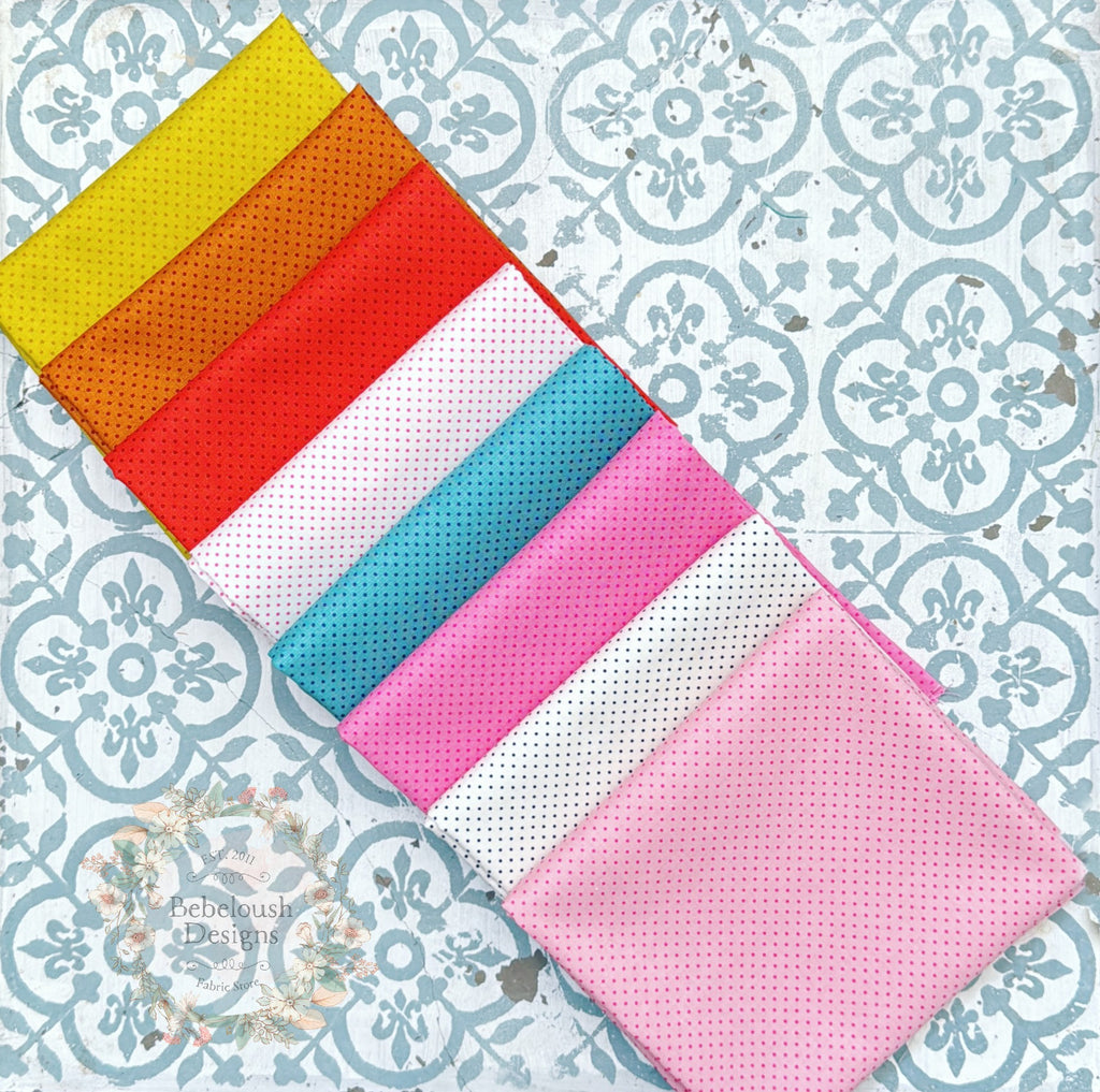 {New Arrival} Moda Ruby Star Society Curated Fat Quarter Bundle x 8 Mini Dot Series