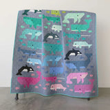 {Pre-Order May/June} Moda Elizabeth Hartman Pattern Whale Watching Quilt Top Kit 70 x 86"