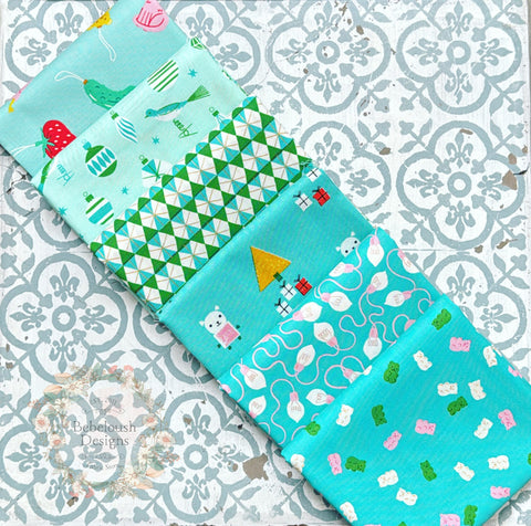 {New Arrival} Moda Ruby Star Society Sampler Curated Fat Quarter Bundle x 6 Christmas Edition Frost