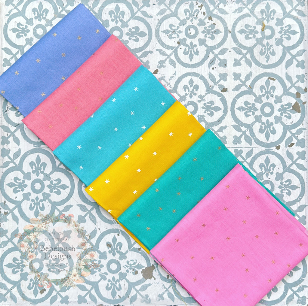 {New Arrival} Moda Ruby Star Society Sampler Curated Fat Quarter Bundle x 6 Spark Blenders Gelati