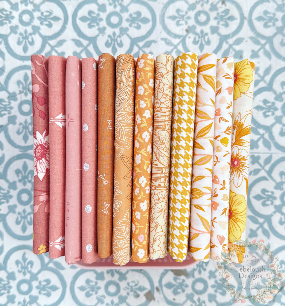 {New Arrival} Art Gallery Fabrics Curated Bundle Fat Quarter Bundles x 12 Pieces Tinted Blooms