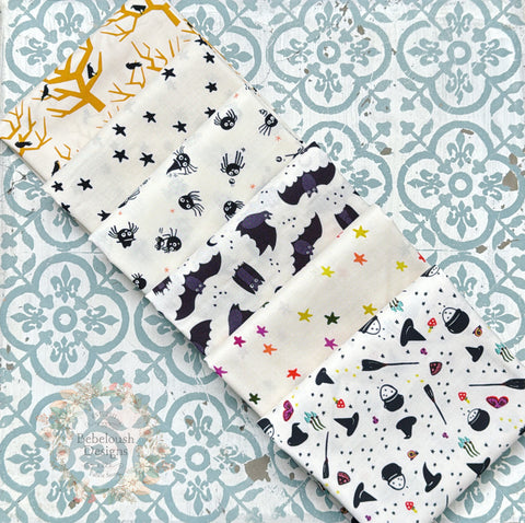 {New Arrival} Moda Ruby Star Society Sampler Curated Fat Quarter Bundle x 6 Halloween Edition Natural