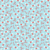 {New Arrival} Clothworks Santa Paws Candy Canes Light Blue