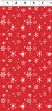 {New Arrival} Clothworks Santa Paws Snowflakes Red